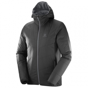 Salomon Drifter Mid Hoodie, Black/Forged Iron, S