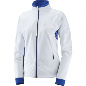 Salomon Lightning Warm Shell Jacket, White/Sodalite Blue, XS