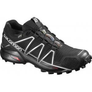 Salomon Speedcross 4 GTX Trail Running Shoe - Men's-Black/Black/Silver-Medium-8