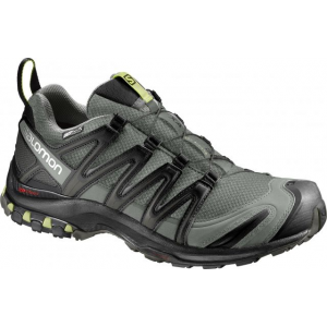 Salomon XA Pro 3D CS WP Trail Running Shoe - Men's-Castor Gray/Black/Fern-Medium-8