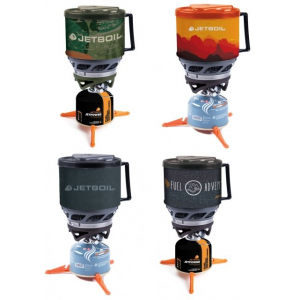 Jetboil MiniMo 6000 BTU/h / 1.75 kW Personal Backpacking Stove Cooking System-1 Liter-Carbon