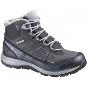 Salomon Kaina CS WP Winter Boot - Women's-Blk/Asphalt/Flashy-Medium-7.5