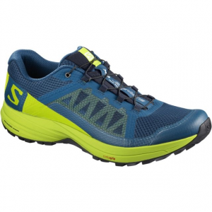 Salomon Mens Xa Elevate Trailrunning Shoes, Poseidon/Lime Green/Black, 10 US