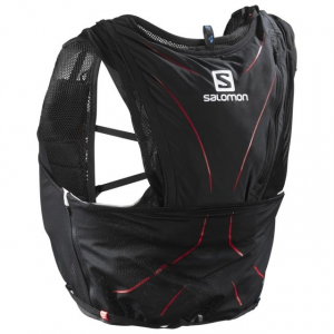 Salomon Running Bag Adv Skin 12 Set - Unisex, Black/Matador, 2XS