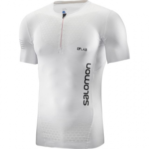 Salomon S/Lab Exo HZ Trail Running Short Sleeve Tee - Mens, White, L