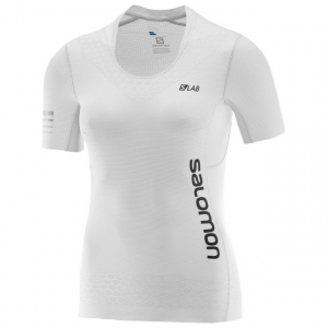 Salomon S/Lab Exo Short Sleeve Tee - Womens, WhiteBlack, L