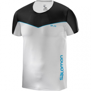 Salomon S/Lab Sense Trail Running Short Sleeve Tee - Mens, WhiteBlack, L