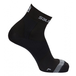 Salomon Sence Support Run Ankle Ultra Light Sock, Black/Gray, Small