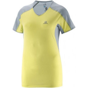 Salomon Trail Runner Tee - Women's-Flashy-X/Pebble Blue-X-Small