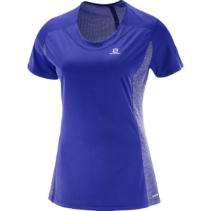 Salomon Women's Agile Short-Sleeve Tee - Purple - Size XS