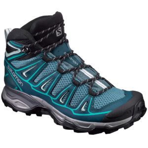Salomon Women's X Ultra Mid Aero Hiking Boots, North Atlantic/reflecting Pond/ceramic - Blue - Size 6.5