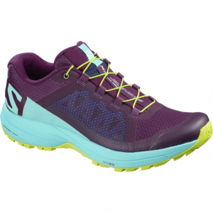 Salomon Womens Xa Elevate Trailrunning Shoes, Dark Purple/Blue Curacao/Acid Lime, 10 US