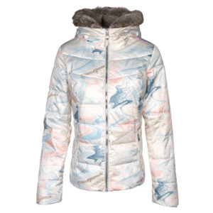 Obermeyer Bombshell Print w/Faux Fur Womens Insulated Ski Jacket
