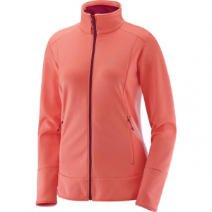 Salomon Discovery Full Zip - Womens, Fluo Coral, Large