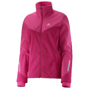 Salomon Pulse Softshell Jacket - Womens, Gaura Pink/Yarrow, Extra Large