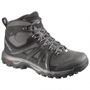 Salomon Shoes Evasion Mid GTX, Black/Autobahn/Pewter, 8