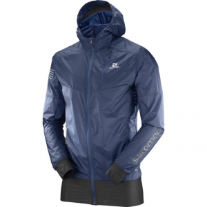 Salomon Fast Wing Hybrid Jacket - Mens, Dress BlueBlack, L