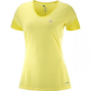 Salomon Trail Runner Short Sleeve Tee - Womens, LIMELIGHTWhite, L