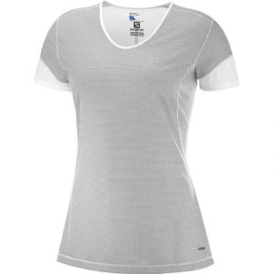 Salomon Trail Runner Ss Tee - Womens, White/Vapor, Large