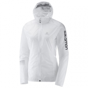 Salomon Lightning Running/Wind Hoodie Jacket - Womens, White, S