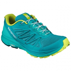 Salomon Sense Marin Trail Running Shoe - Womens, Deep Peacock/Ceramic/Lime Punch, 8