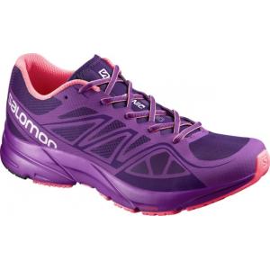 Salomon Sonic Aero Road Running Shoe - Women's -Purple/Pink/Pink-Medium-7