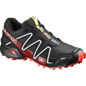 Salomon Spikecross 3 CS Trail Running Shoe - Men's-Black/Red/White-8