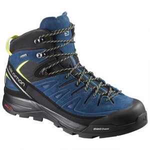 Salomon X ALP Mid LTR GTX Mountaineering Boot - Men's, Black/Poseidon/Sulphur Spring, 10 US, Regular