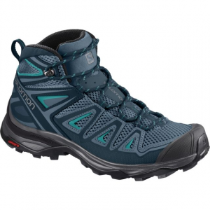 Salomon X Ultra Mid 3 Aero Hiking Boot - Women's, Mallard Blue/Reflecting Pond/Tropical Green, 10 US, Regular