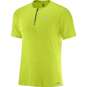 Salomon Agile Hz Trail Running Short Sleeve Tee - Mens, Acid Lime, M