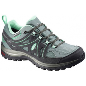 Salomon Ellipse 2 CS WP Hiking Shoe - Women's-Titanium/Asphalt/Grn-Medium-10