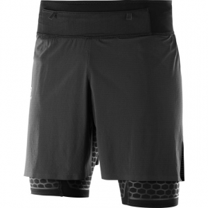 Salomon Exo Twinskin Running Short - Mens, Black, L