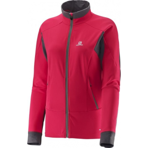 Salomon Momentum Softshell Jacket - Women's-Lotus Pink/Galet Grey-X-Large