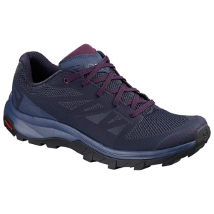 Salomon Outline Hiking Shoe - Womens, Evening Blue/Crown Blue/Potent Purple, 10