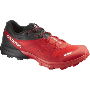 Salomon S-Lab Sense 4 Ultra SG Trail Running Shoe - Men's-Racing Red/Blk/White-Medium-9 US