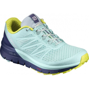 Salomon Sense Pro Max Trail Running Shoe - Women's-Fair Aqua/Blue/Sulphur-Medium-7.5