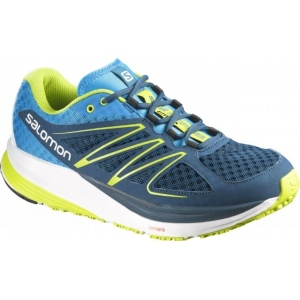 Salomon Sense Pulse Road Running Shoe - Men's-Genetiane/Blue/Green-Medium-8.5