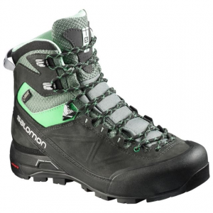 Salomon Shoes X Alp Mtn GTX W, Asphalt/Light Titanium/Jade Green, 6.5