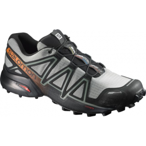 Salomon Speedcross 4 CS Trail Running Shoe - Men's-Shadow/Black/Hawaiian Sunset-Medium-13