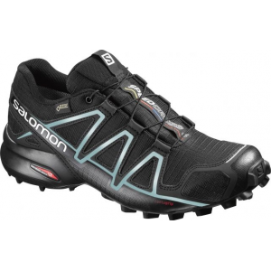 Salomon Speedcross 4 GTX Trail Running Shoe - Women's-Blk/Blk/Silver Metallic-Medium-5