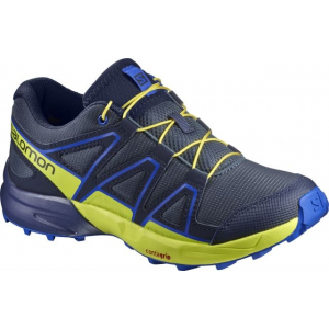 Salomon Speedcross Trail Running Shoe - Kids-Ombre Blue/Sulphur/Blue-1 Youth