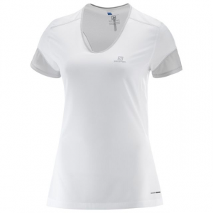 Salomon Trail Runner Ss Tee W - Womens, White/Vapor, Extra Large