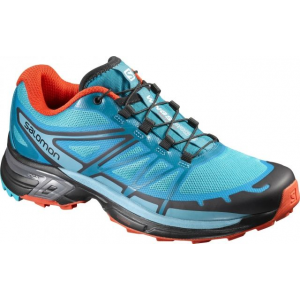 Salomon Wings Pro 2 Trail Running Shoe - Women's-Blue/Blue/Orange-Medium-7