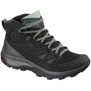 Salomon Women's Outline Mid Gtx Waterproof Hiking Boots - Black - Size 10