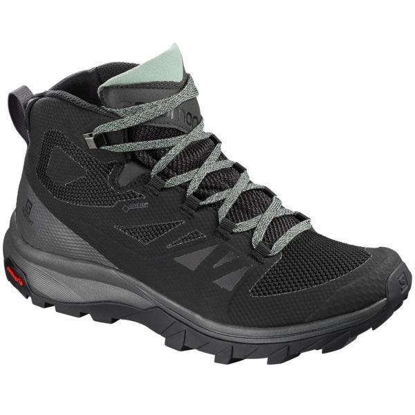 Salomon Women's Outline Mid Gtx Waterproof Hiking Boots - Black - Size 7